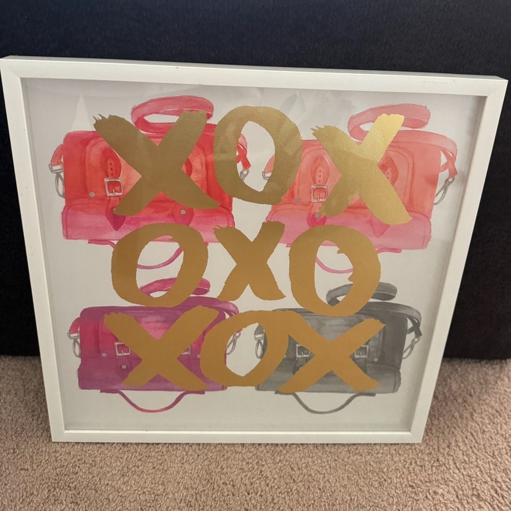 Gold and Pink Wall Art Decor